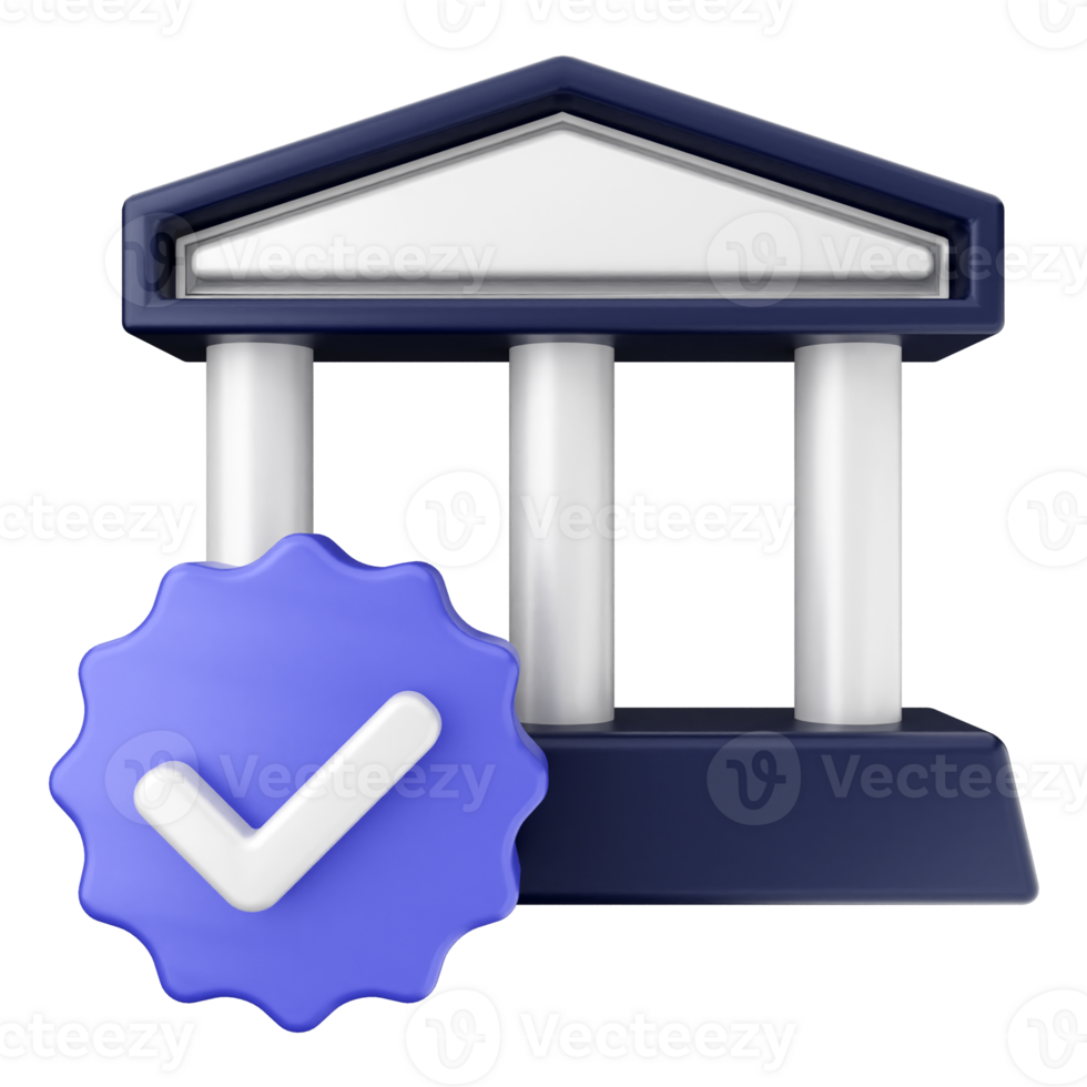A check mark and a building with a check mark png