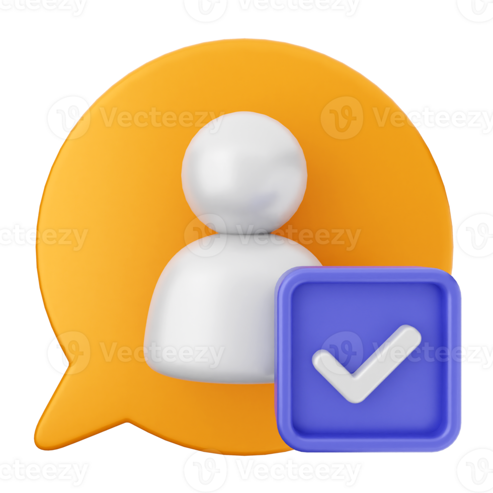 Chat bubble icon with check mark png