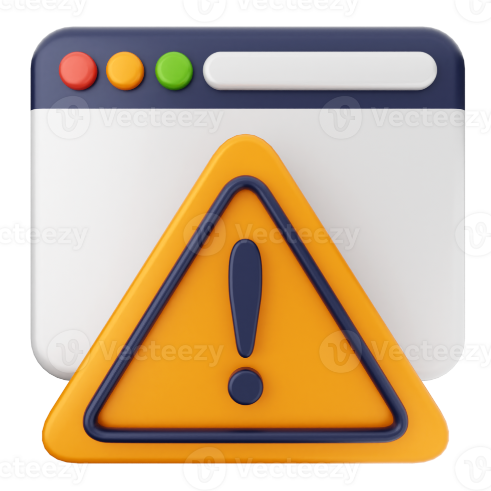 A warning icon with a yellow triangle and an orange exclamation mark png