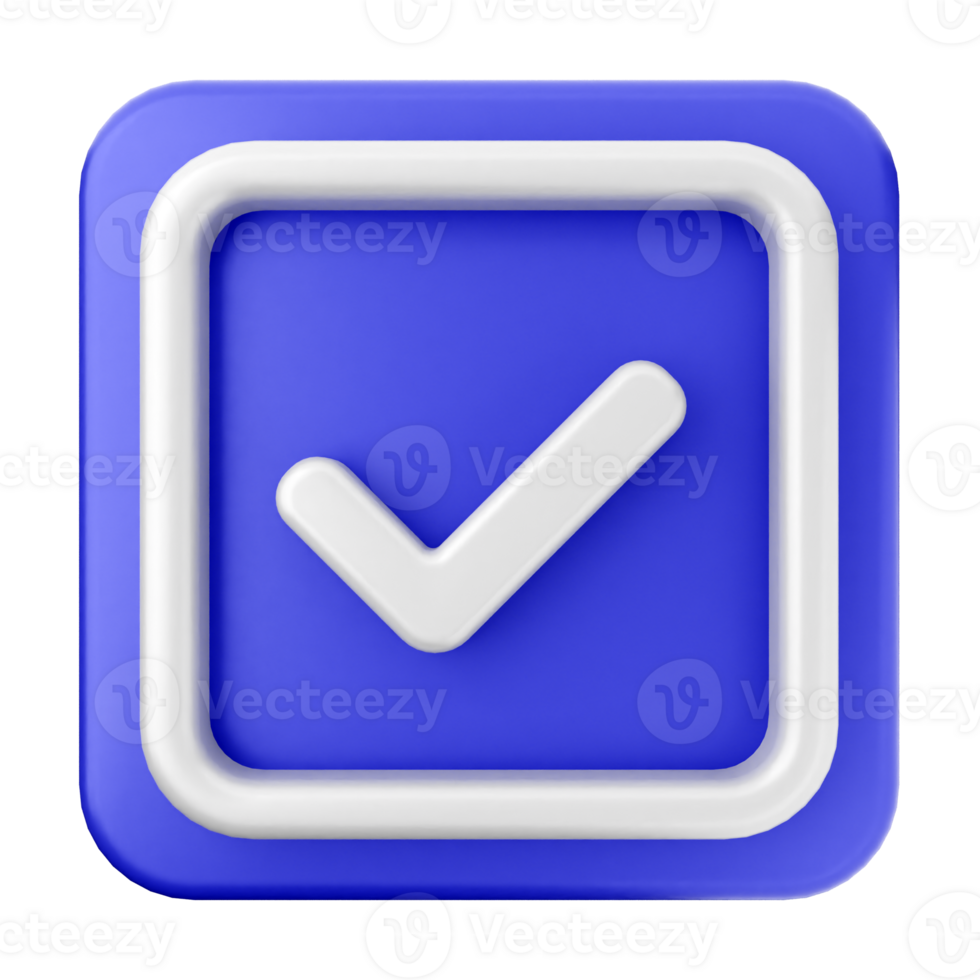 A blue check mark icon on a black background png