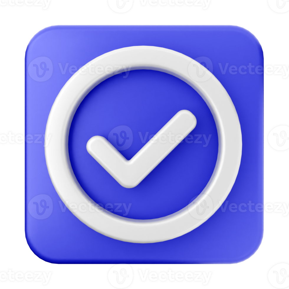 A blue check mark icon on a black background png