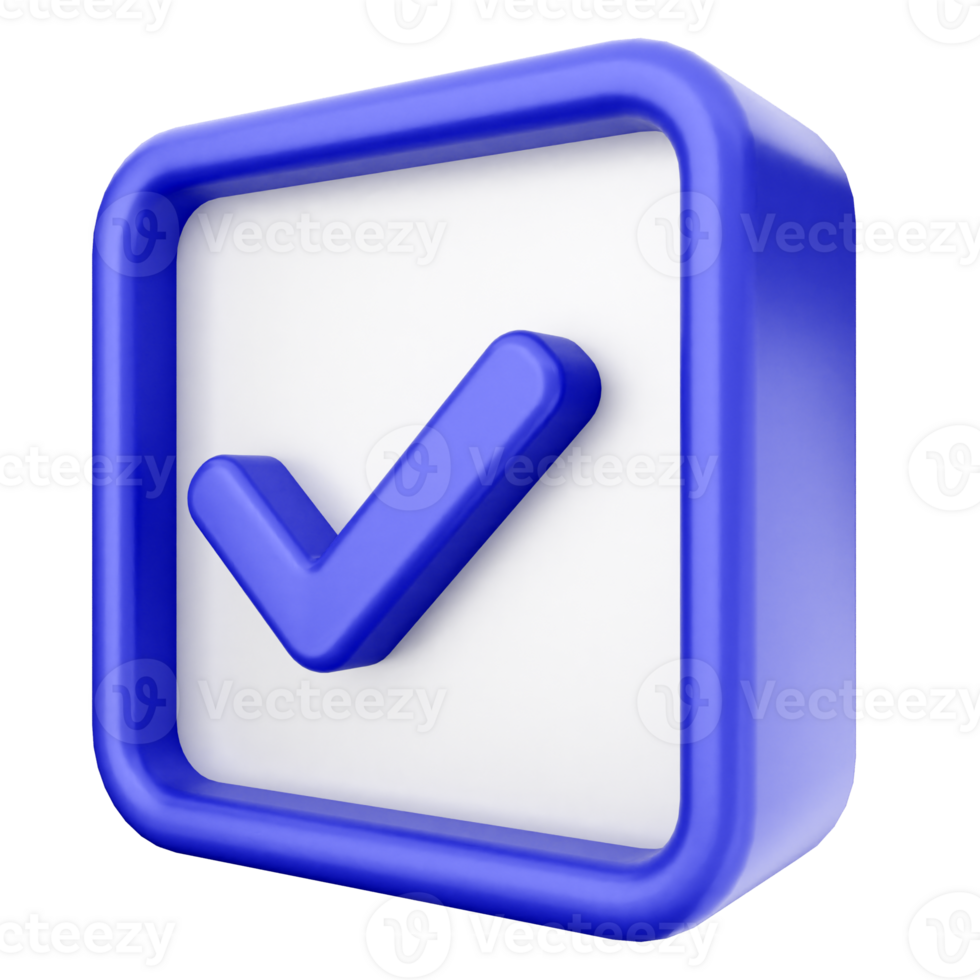 A blue check mark icon on a black background png