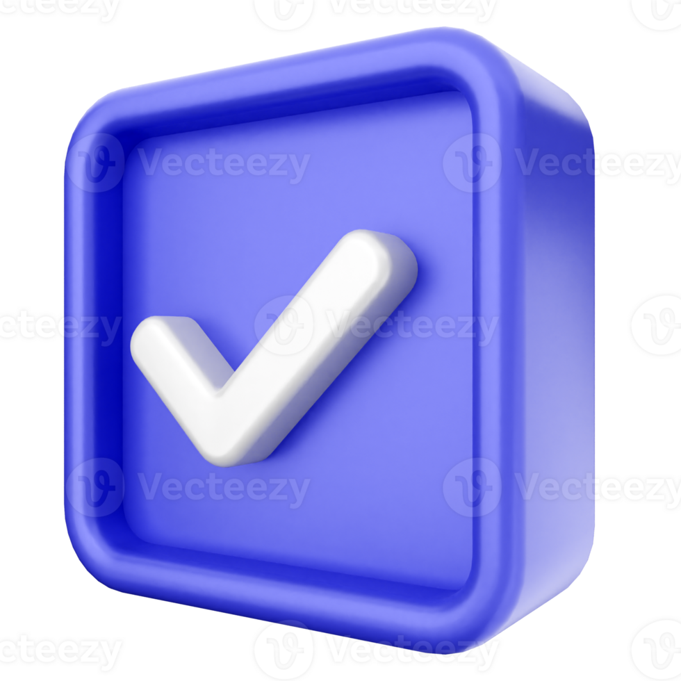 A blue check mark icon on a black background png