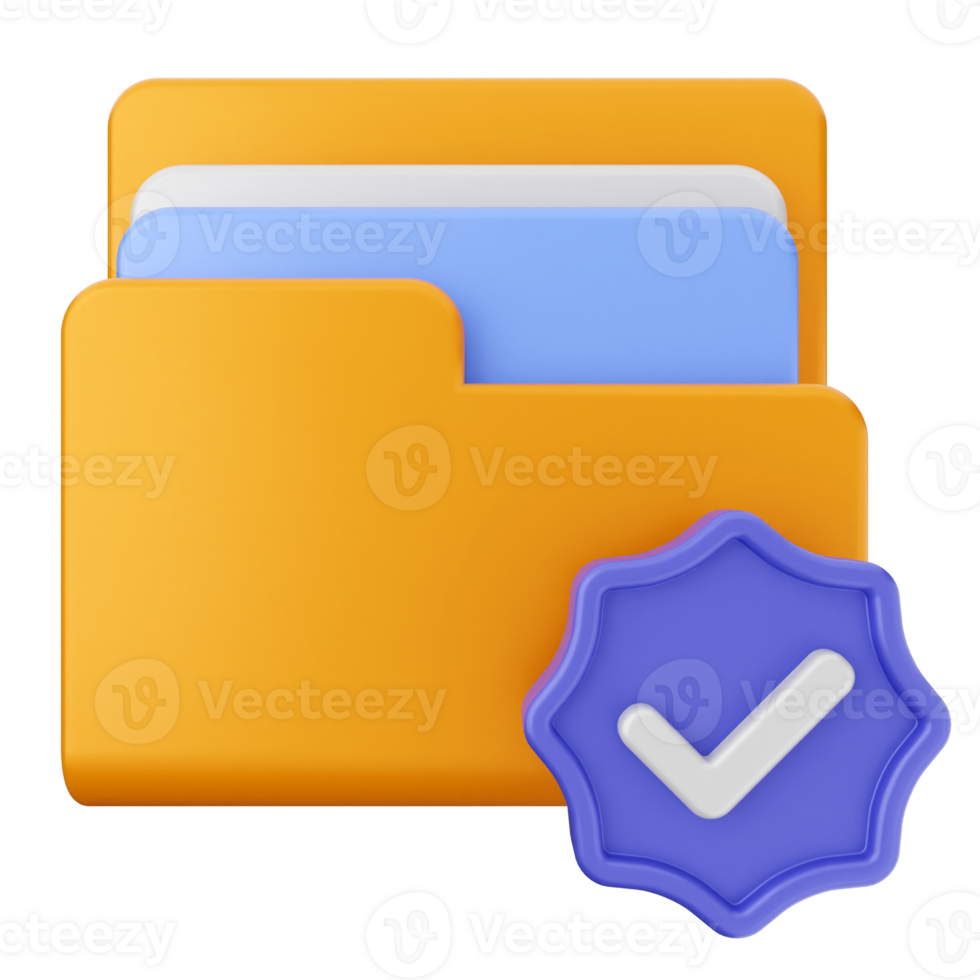 A folder with a check mark and a folder icon png