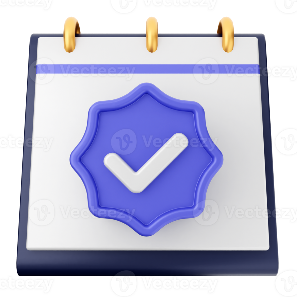A calendar icon with a check mark on it png