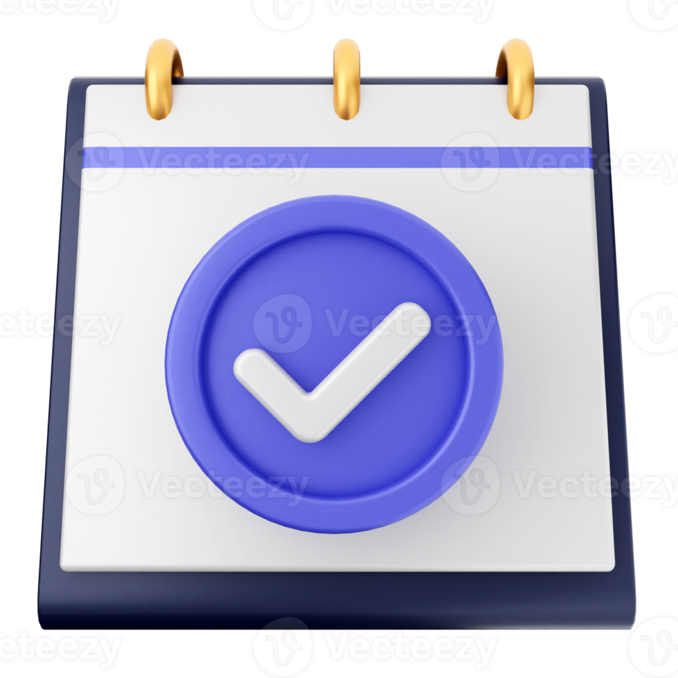 A calendar icon with a check mark on it png