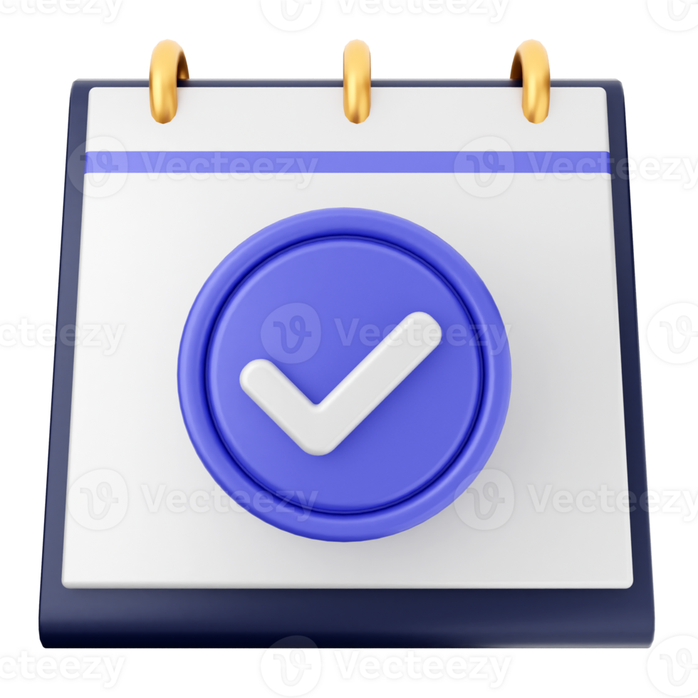 A calendar icon with a check mark on it png