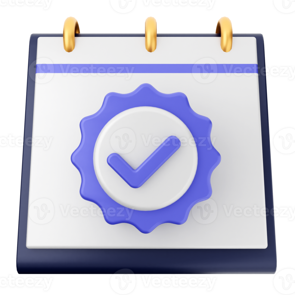A calendar icon with a check mark on it png