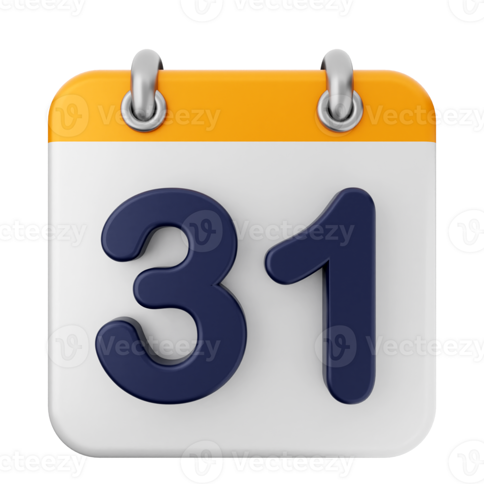 A calendar icon with the number 31 on it png