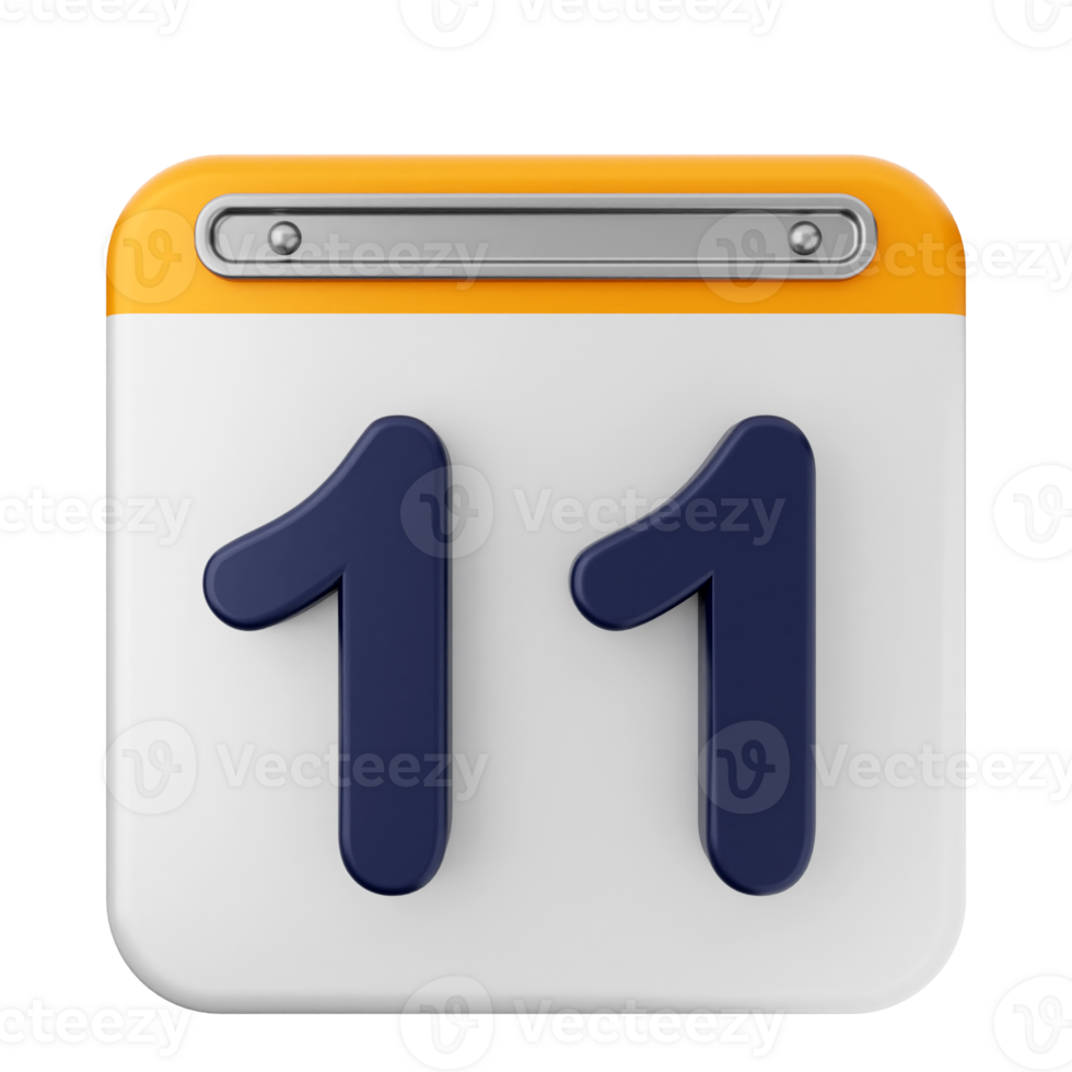 A calendar icon with the number 11 on it png
