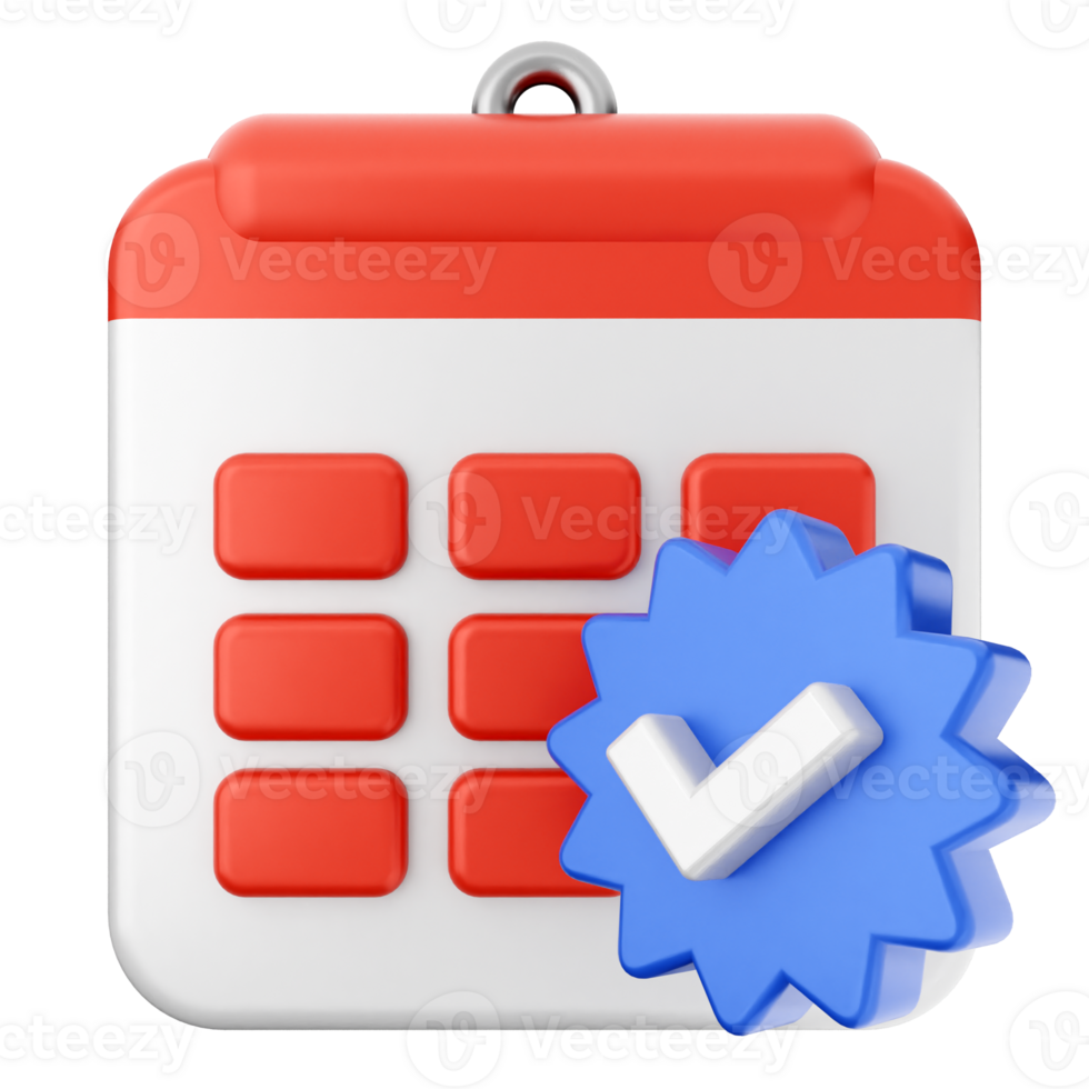 A calendar icon with a check mark png