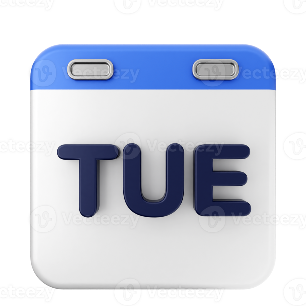 Calendar icon with the word tue png