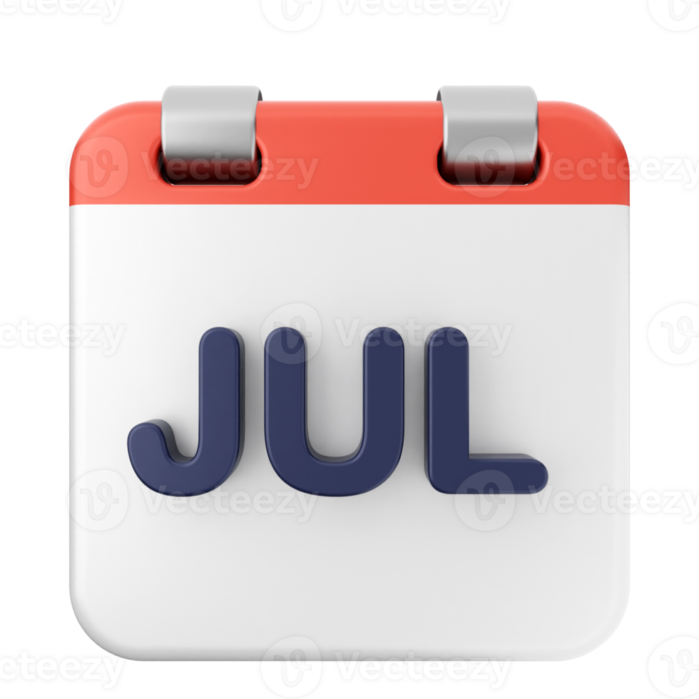 July calendar icon png