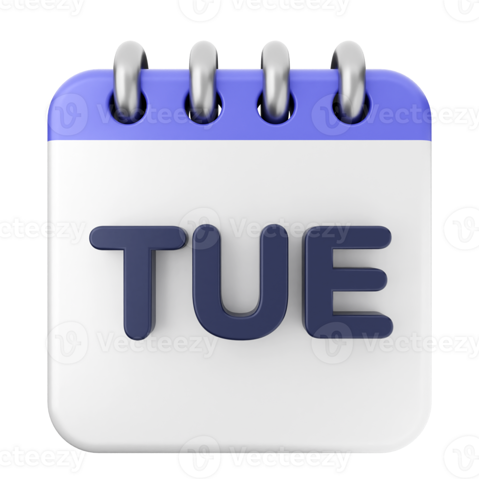 Calendar icon with the word tue png