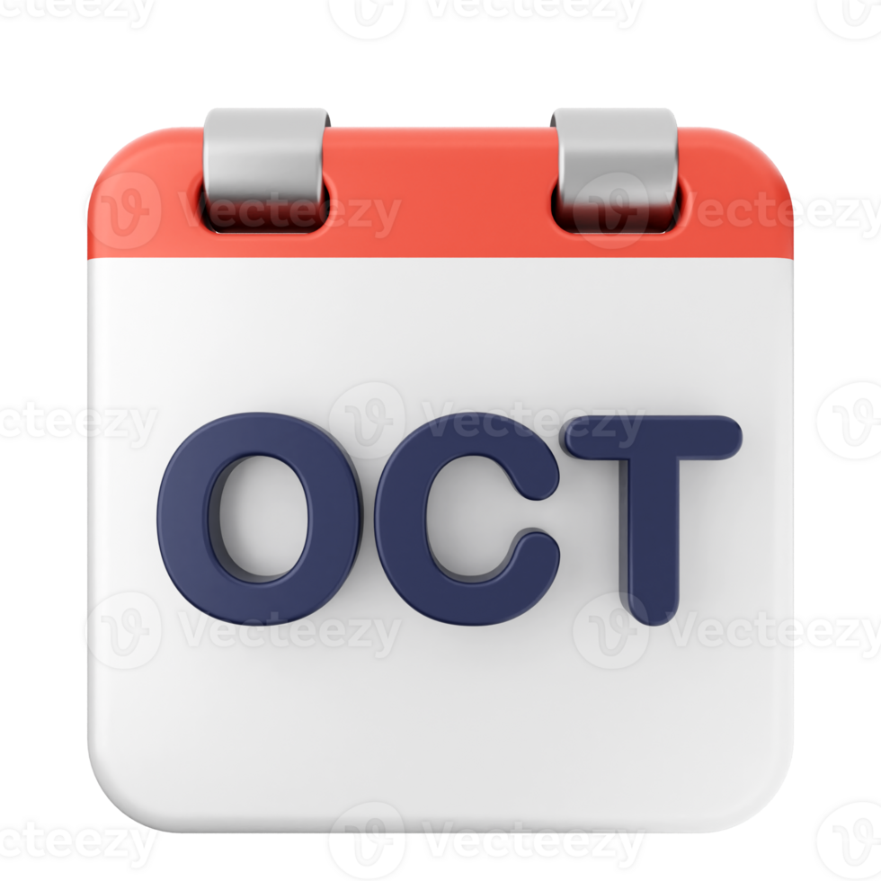 October calendar icon png