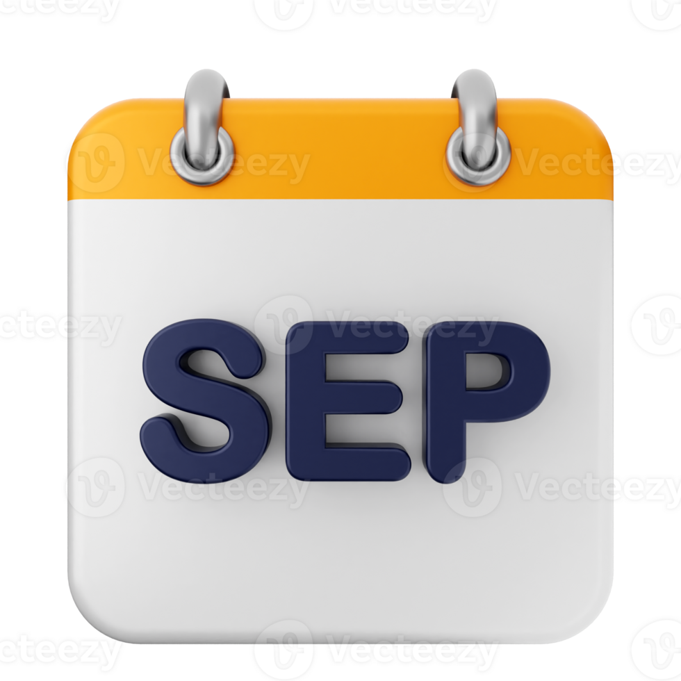 A calendar icon with the word september png
