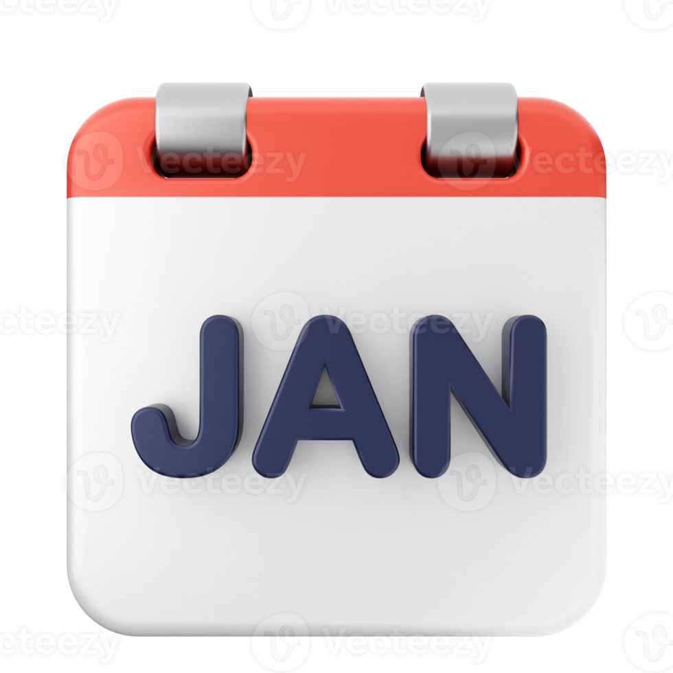A calendar icon with the word january png