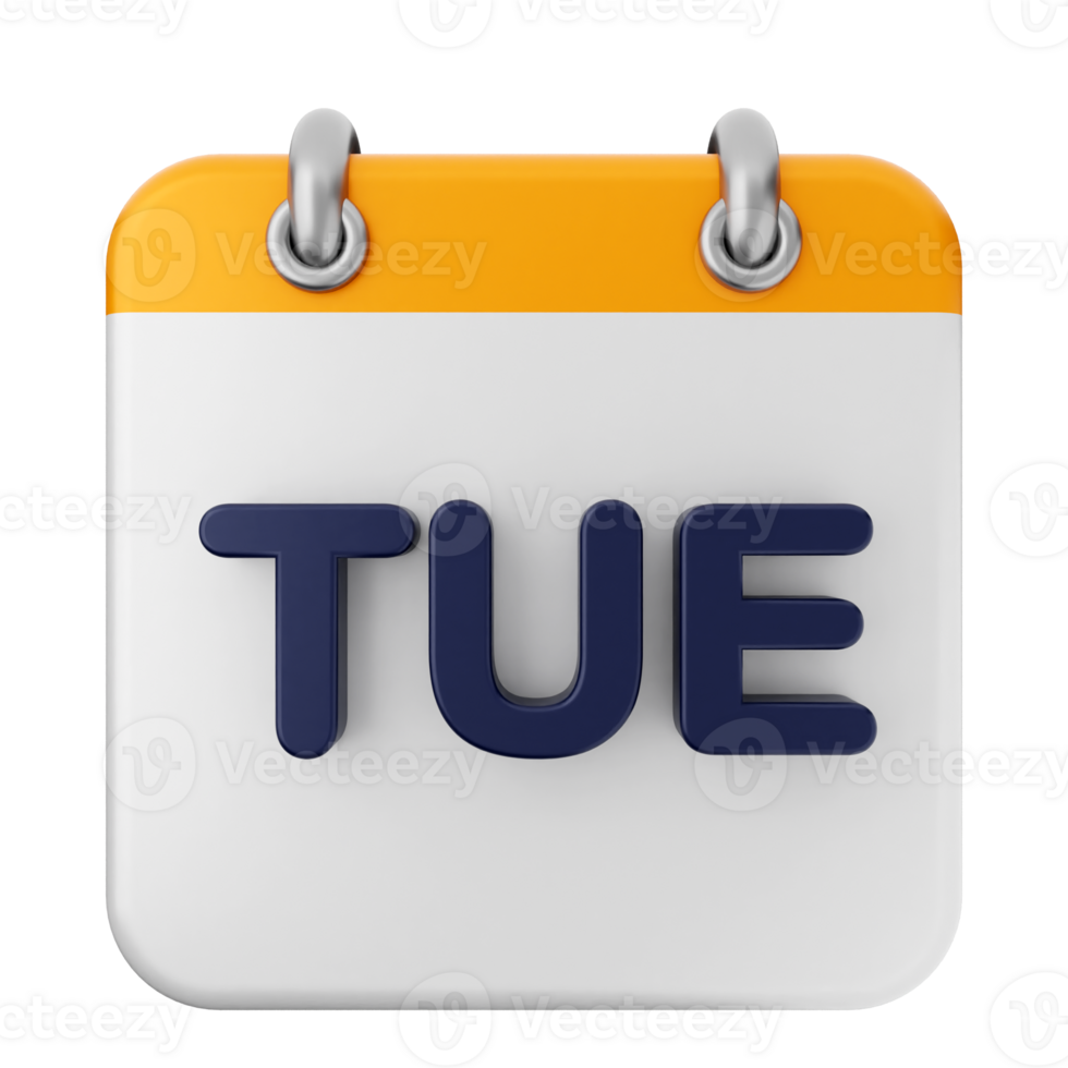 Calendar icon with the word tue png