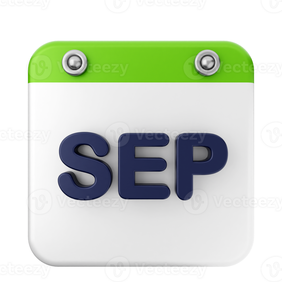 A calendar icon with the word september png