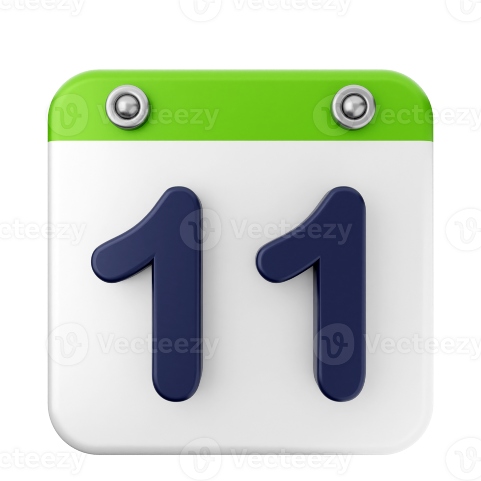 A calendar icon with the number 11 on it png