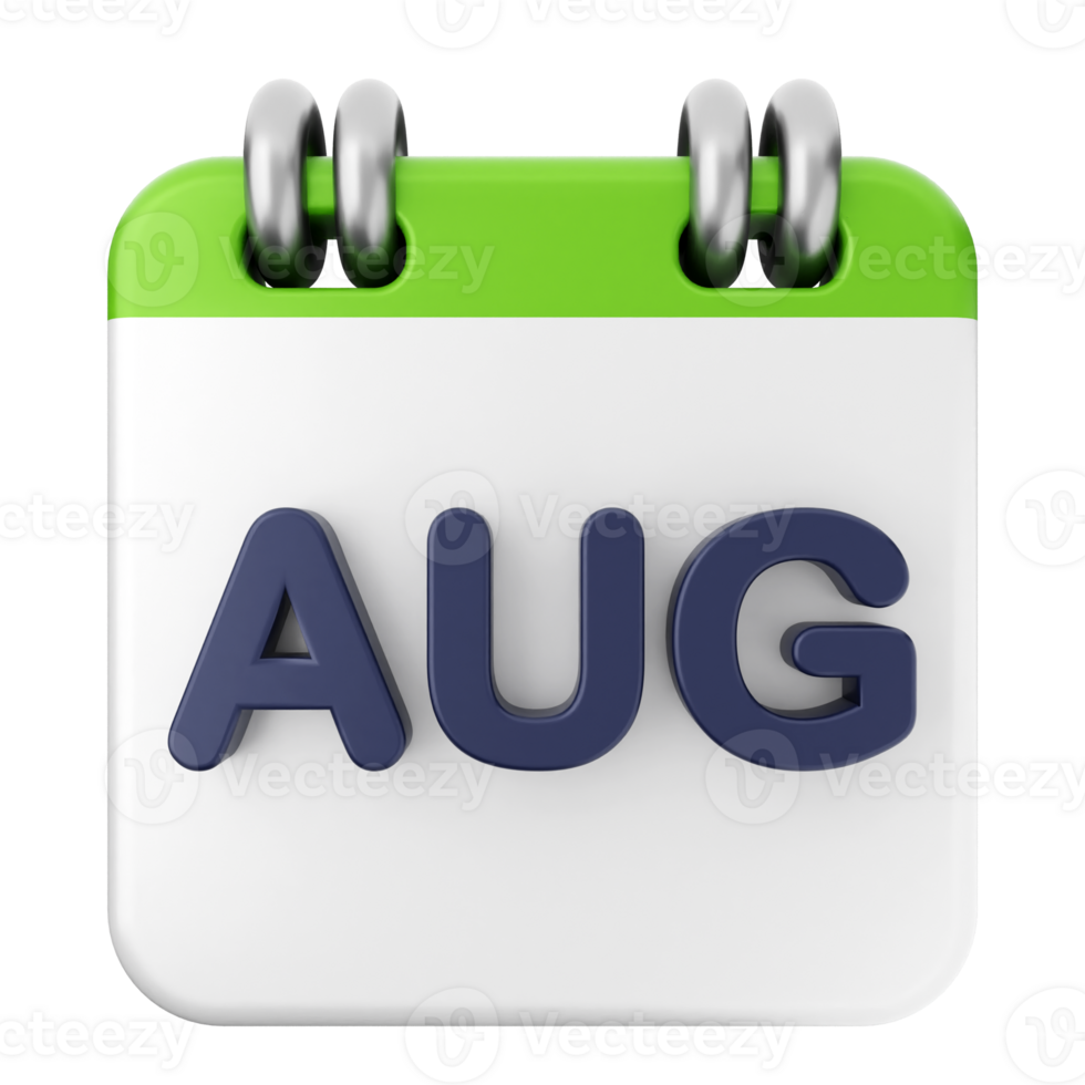 August calendar icon png