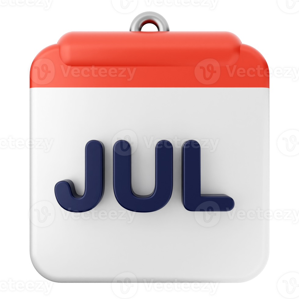 July calendar icon png