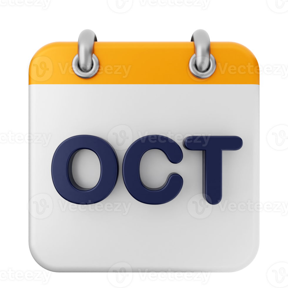 October calendar icon png