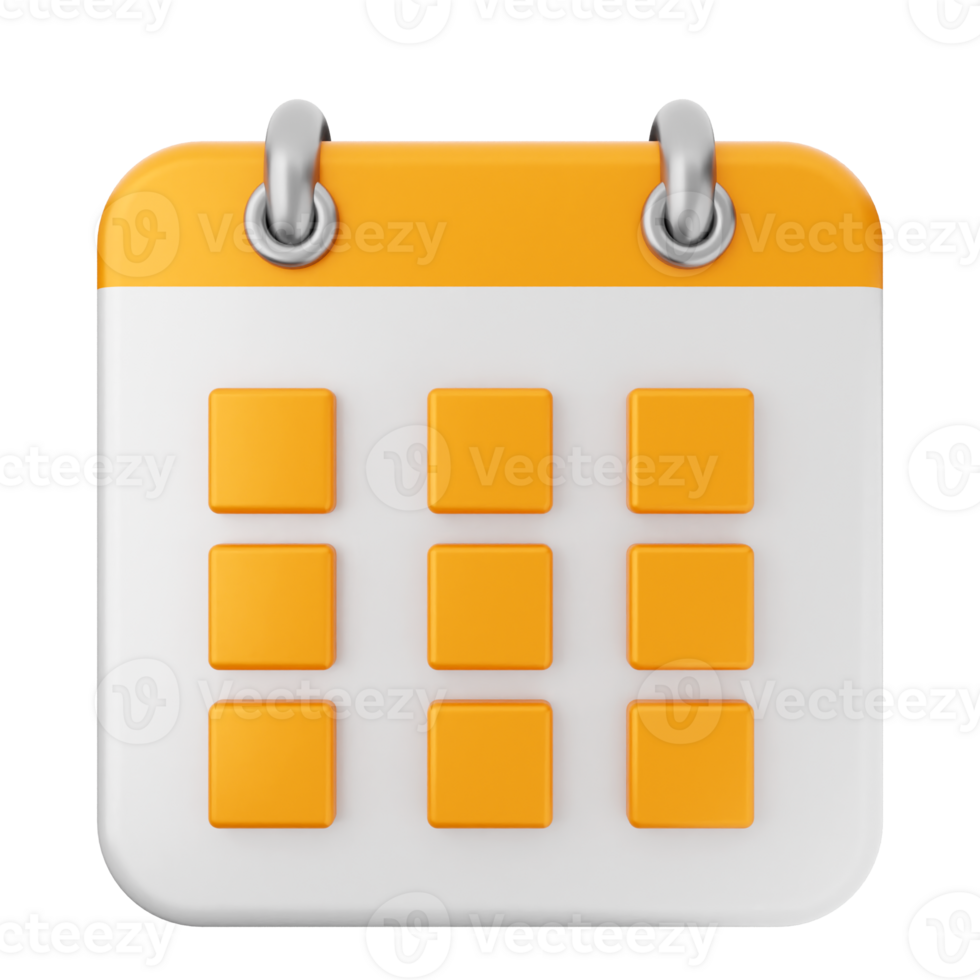 A calendar icon with squares on it png