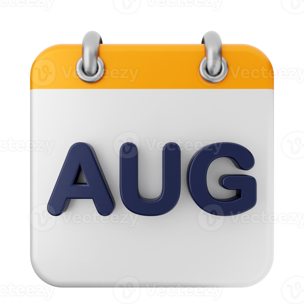 August calendar icon png