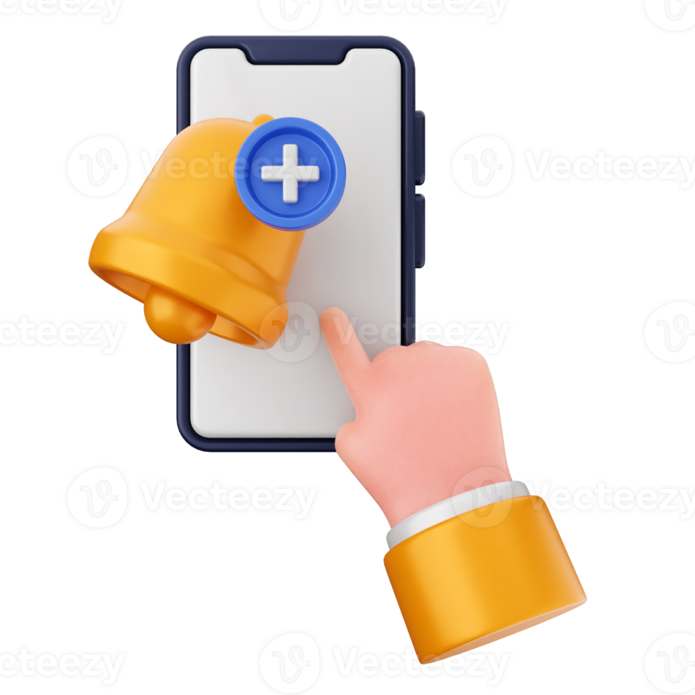 Android app icon with a phone and a bell png