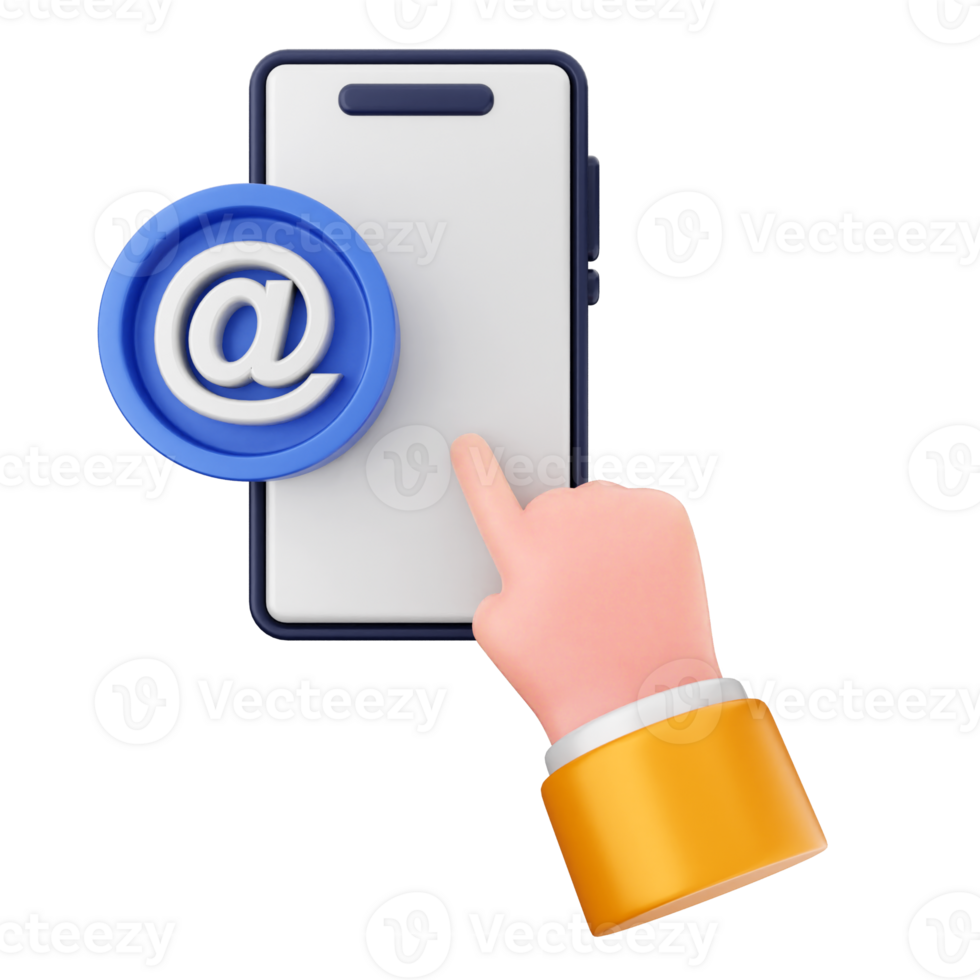 Email icon on smartphone png