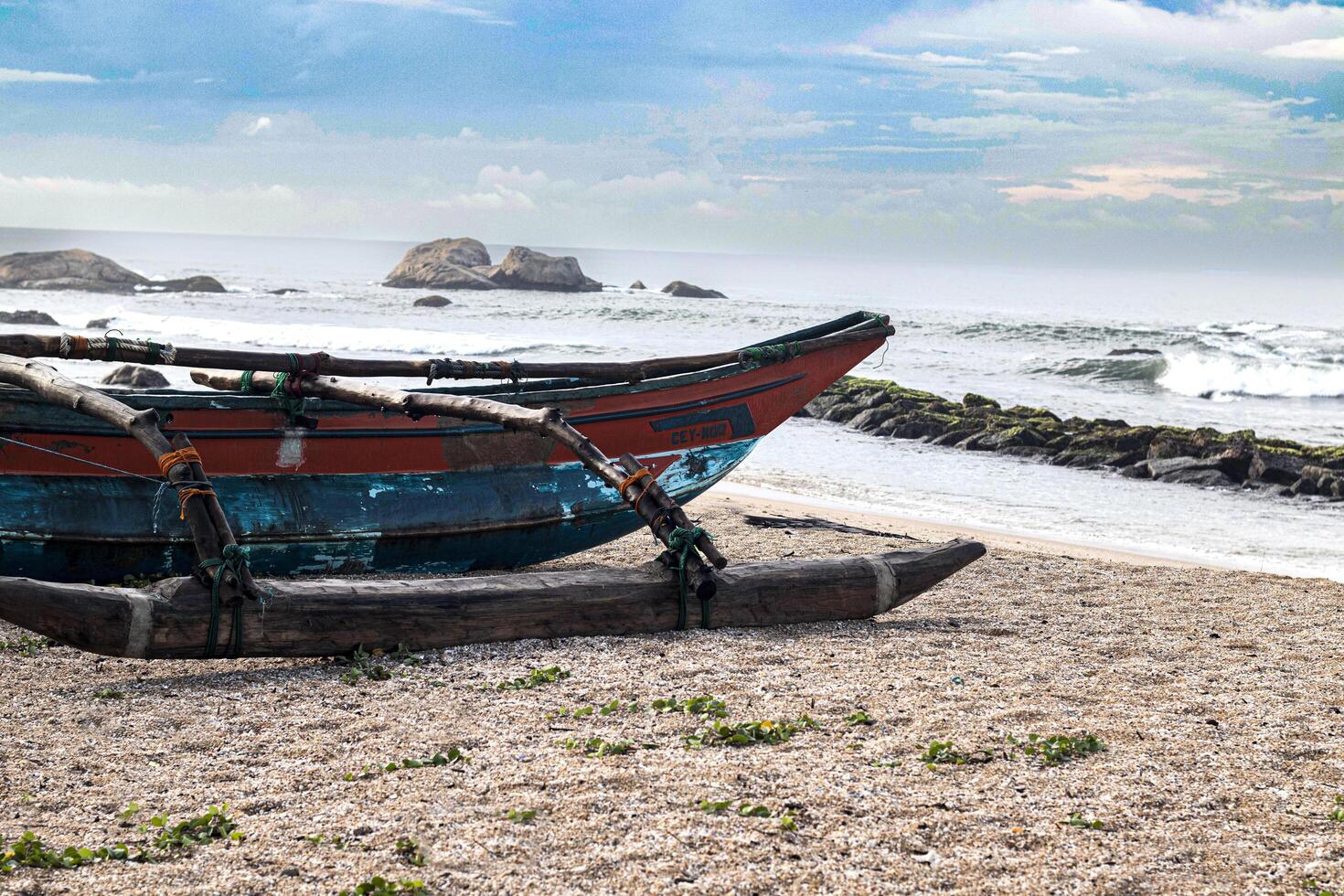 A boat on the beach photo