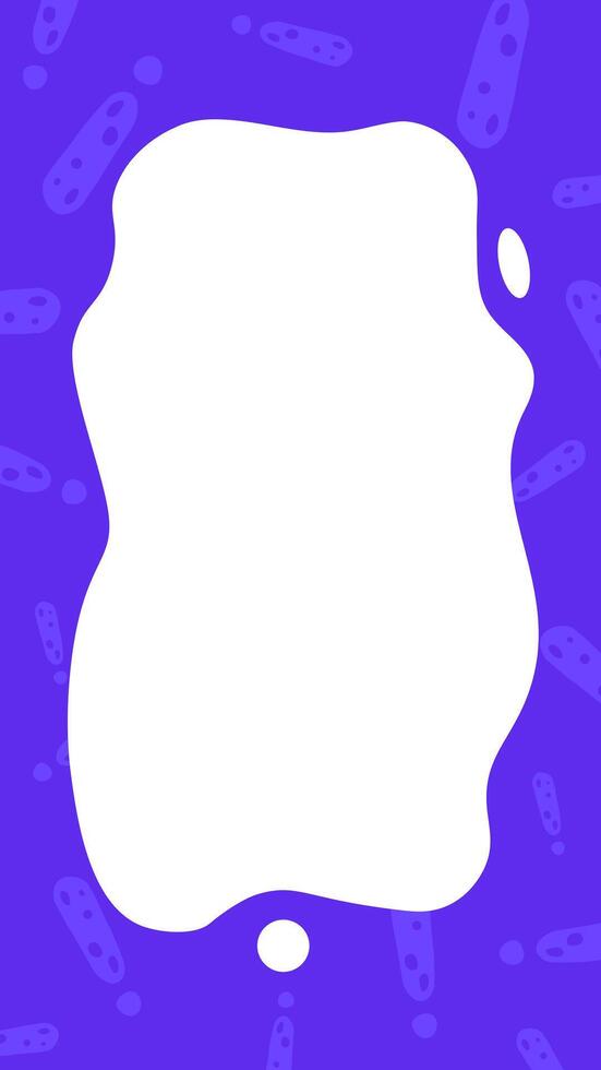 A white square on a purple background with bubbles vector