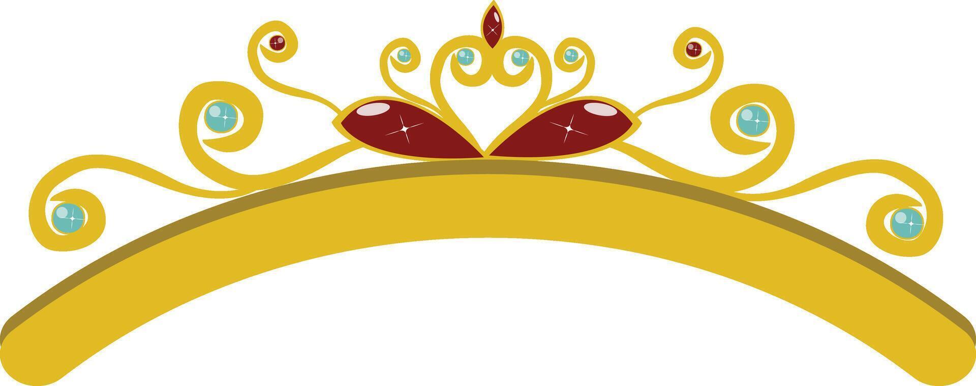 Tiara Crown on White Background. vector