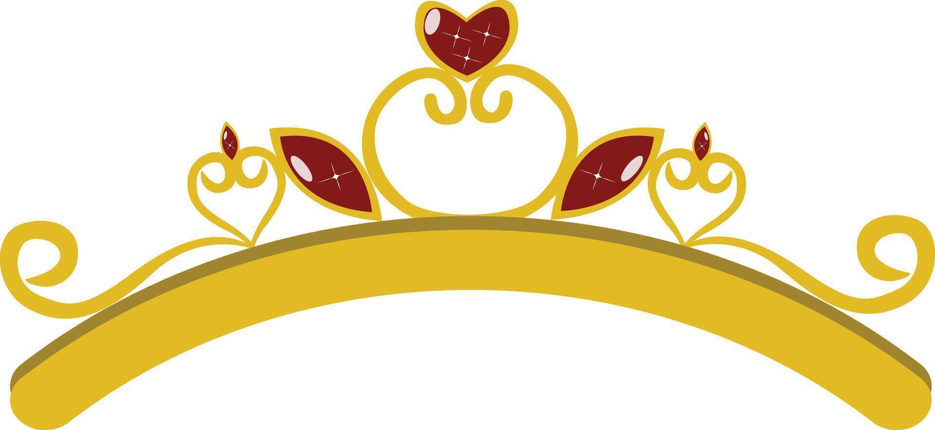 Tiara Crown Illustration in Flat Design vector