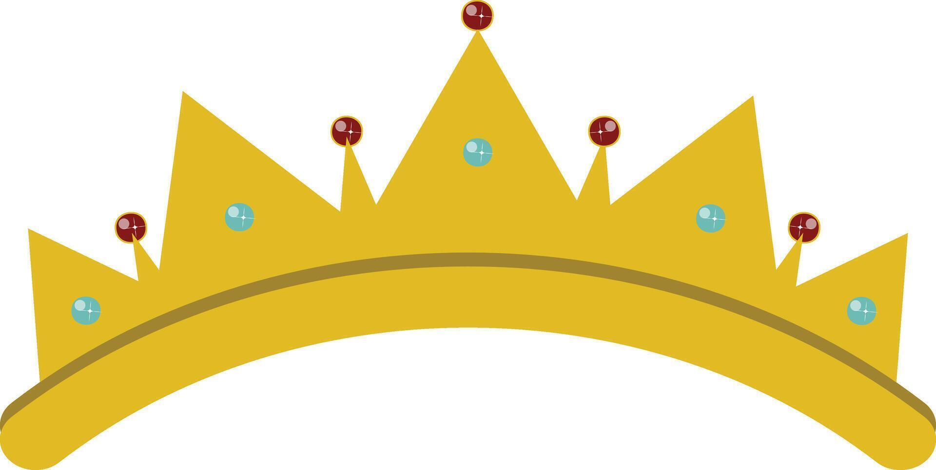 Tiara Crown Illustration with Minimalist Design. vector