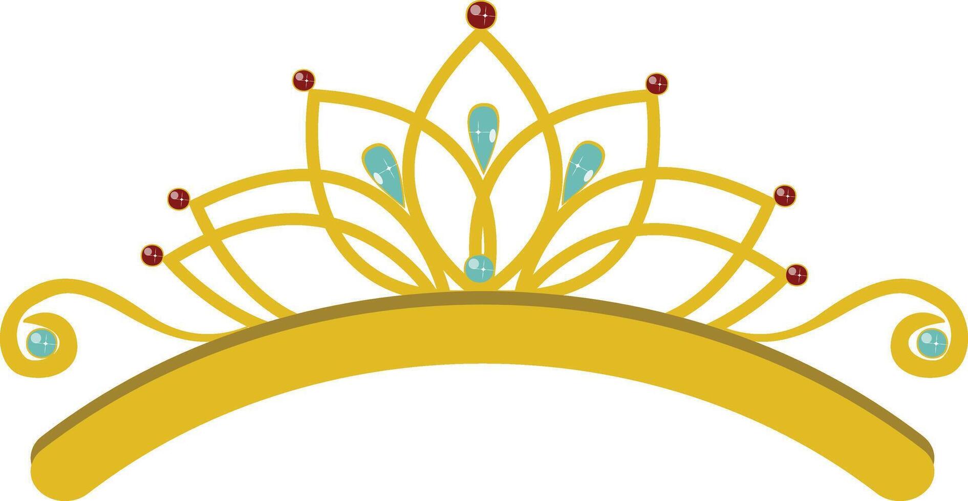 Tiara Crown Icon on White Background vector