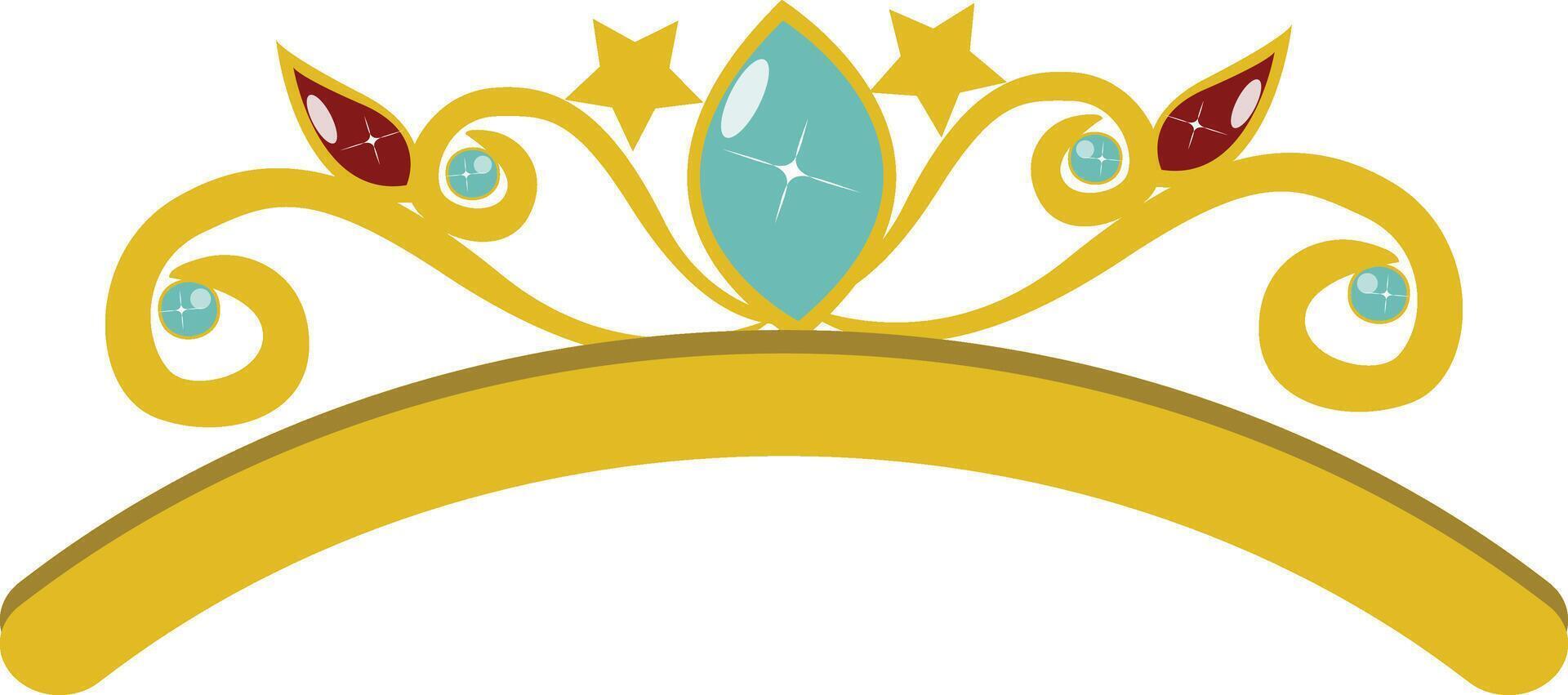 Tiara Crown Icon on White Background. vector