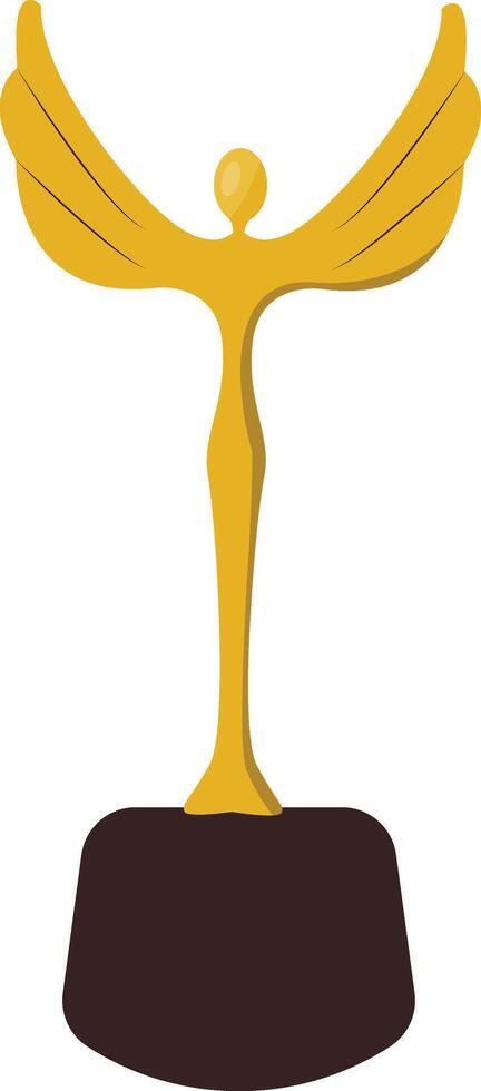 Golden Achievement Award on White Background vector