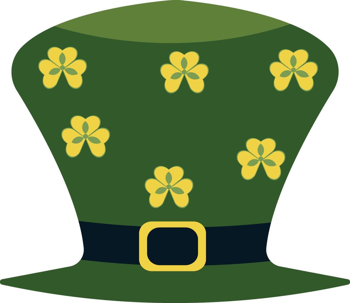 St. Patricks Day Hat Isolated on White Background vector