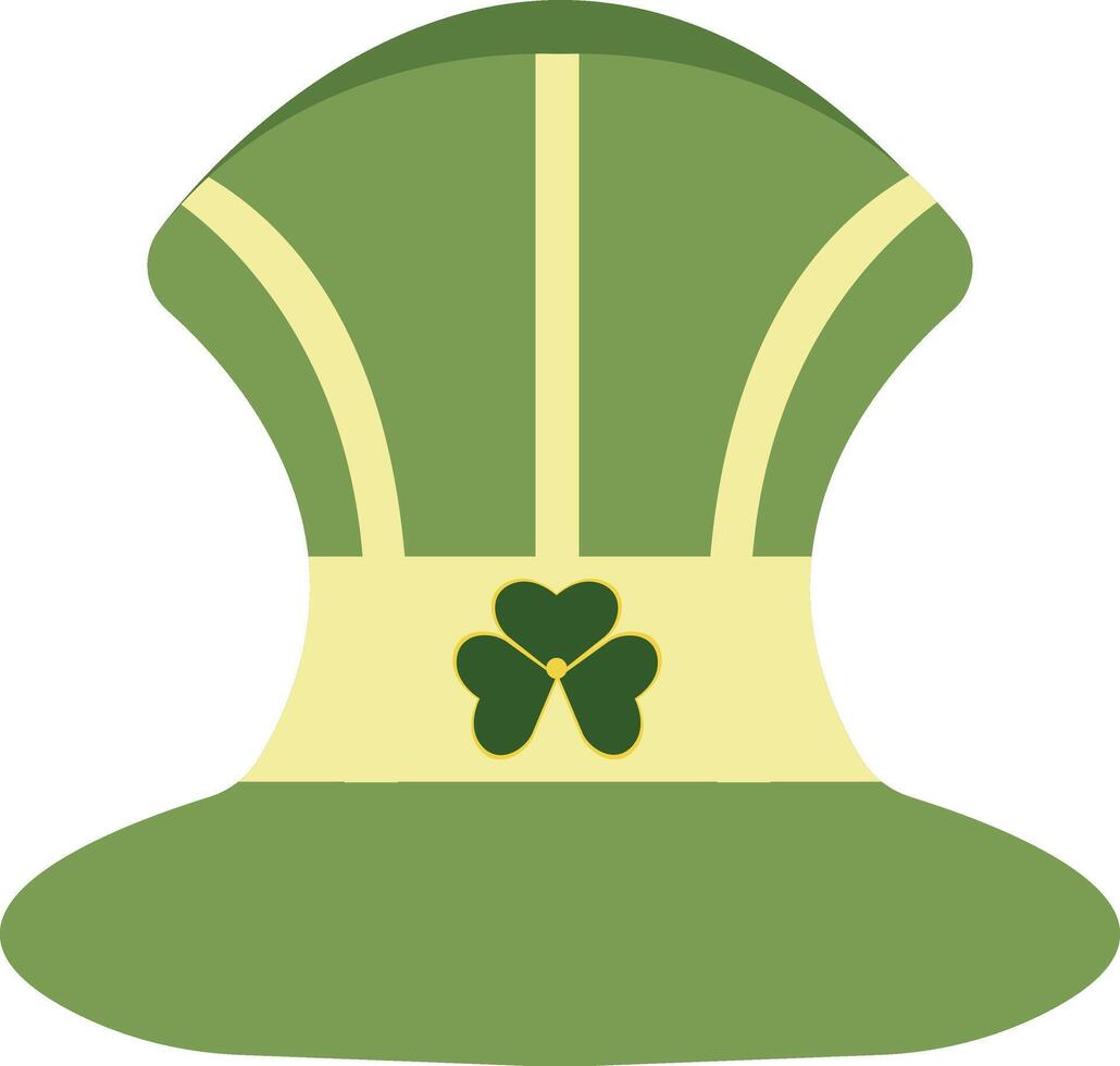 St. Patricks Day Hat with Flat Design vector