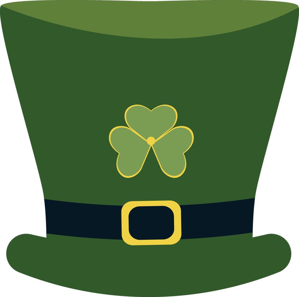 St. Patricks Day Hat on White Background. vector