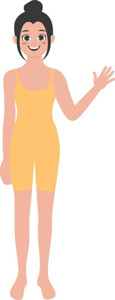 Illustration of Woman Activities on the Beach with Flat Design vector