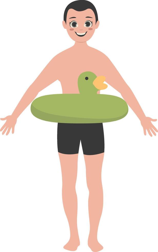 Illustration of Human Activities on the Beach with Flat Design. vector