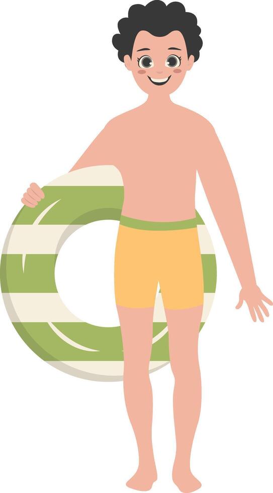 Illustration of Human Activities on the Beach with Cartoon Shape. vector