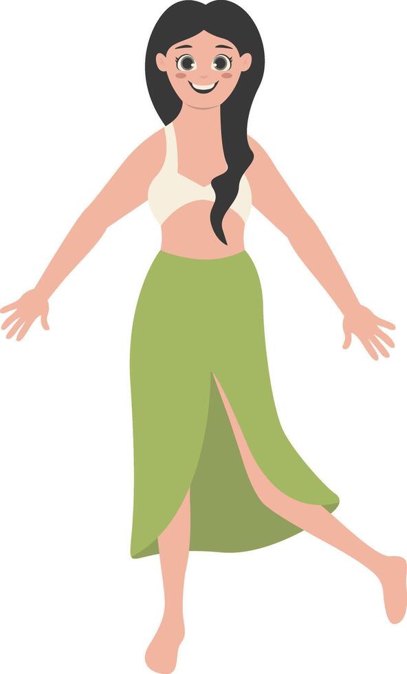 Illustration of Woman Activities on the Beach with Flat Cartoon Design vector
