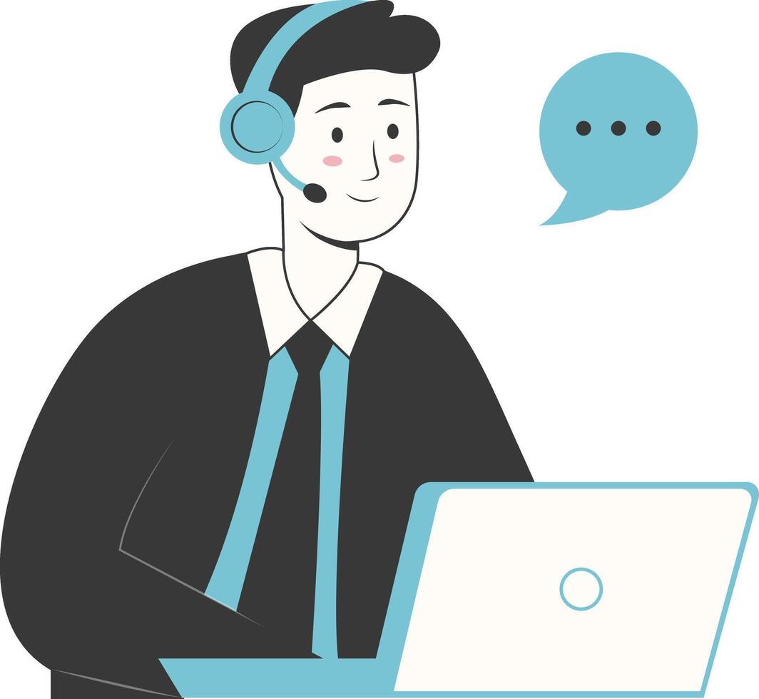 Businessman Character in Simple Design vector
