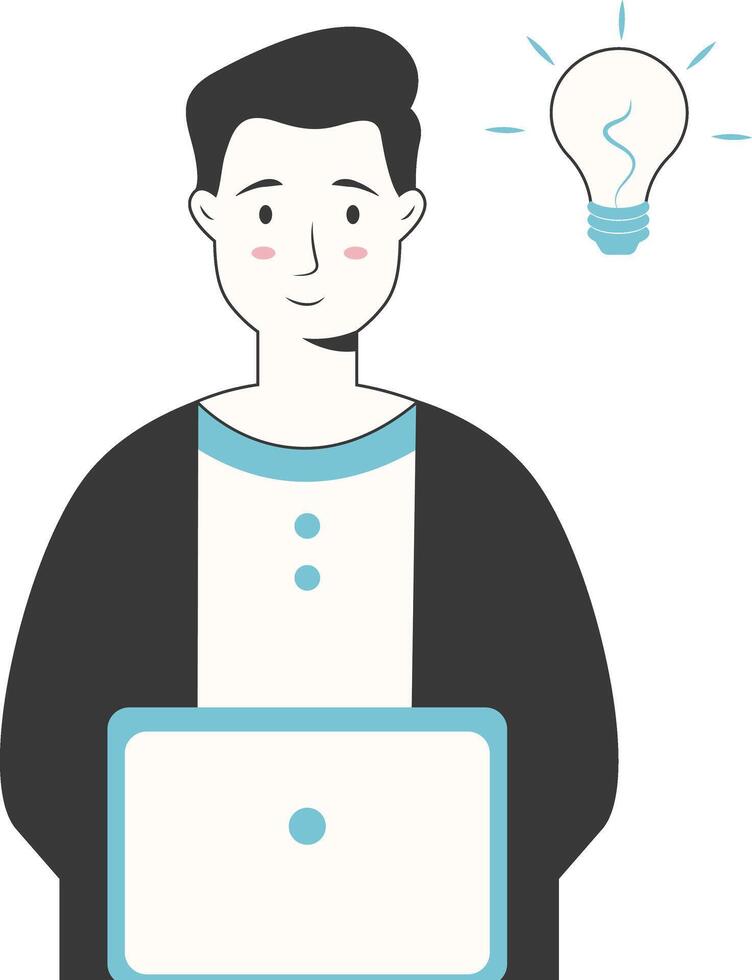 Businessman Character in Flat Design. vector