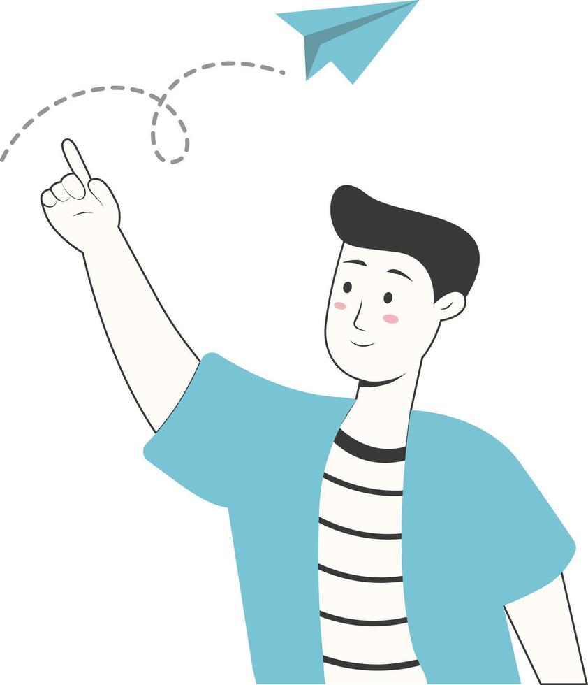Businessman Character in Cartoon Design. vector