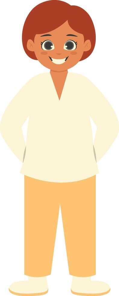 Children's Cartoon Character with Flat Cartoon Style vector